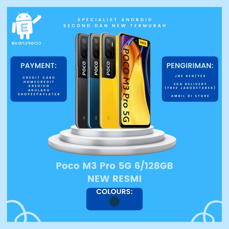 XIAOMI POCO M3 PRO 5G 6/128GB NEW RESMI