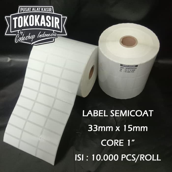 

Label Barcode 33 X 15 (3 Line) Kertas Sticker Label Semicoated 33X15
