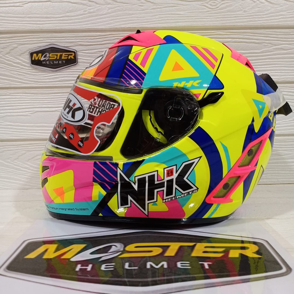 HELM NHK FULL FACE NHK TERMINATOR MOTIF PIGMENT YELLOW FLO