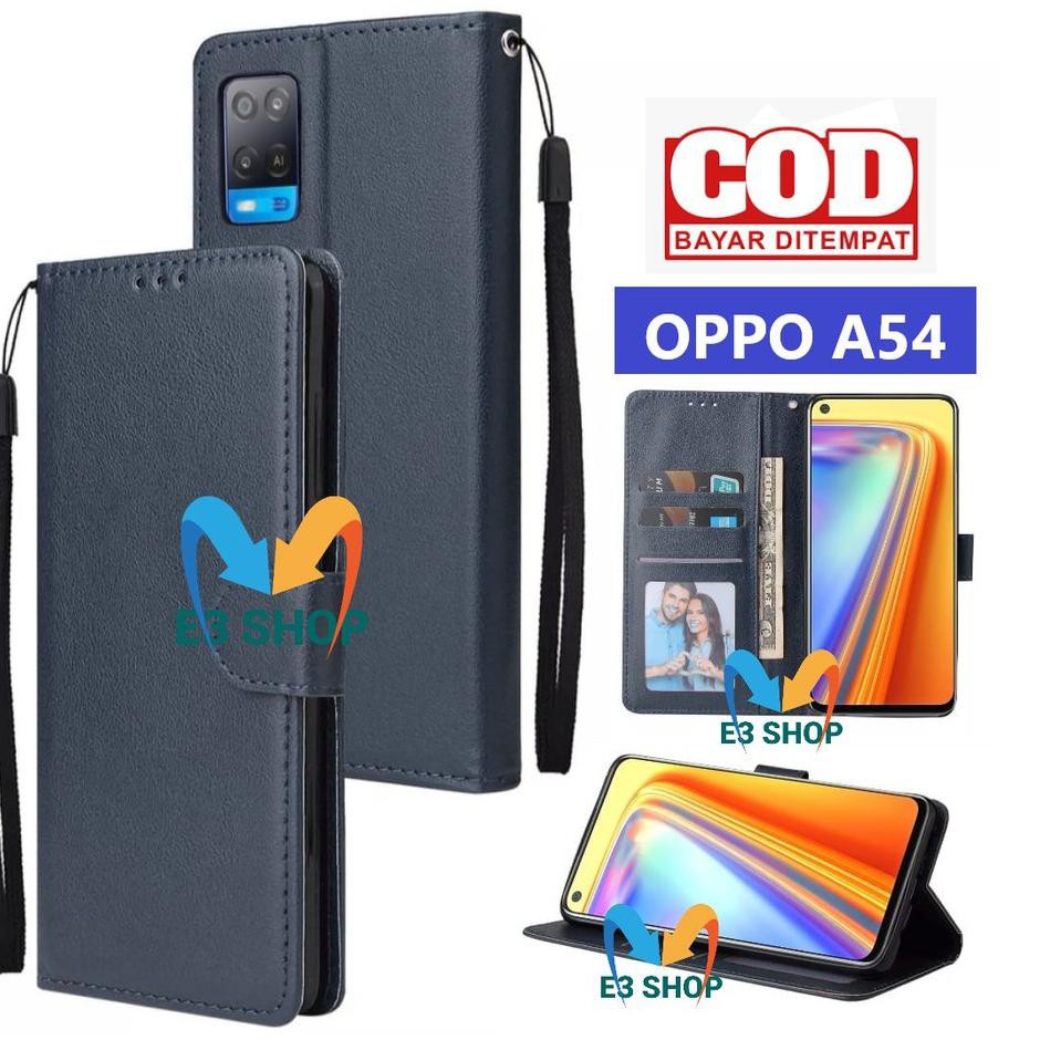 LANGSUNG KIRIM..Flip Case OPPO A54 flip wallet case standing flip cover Handphone