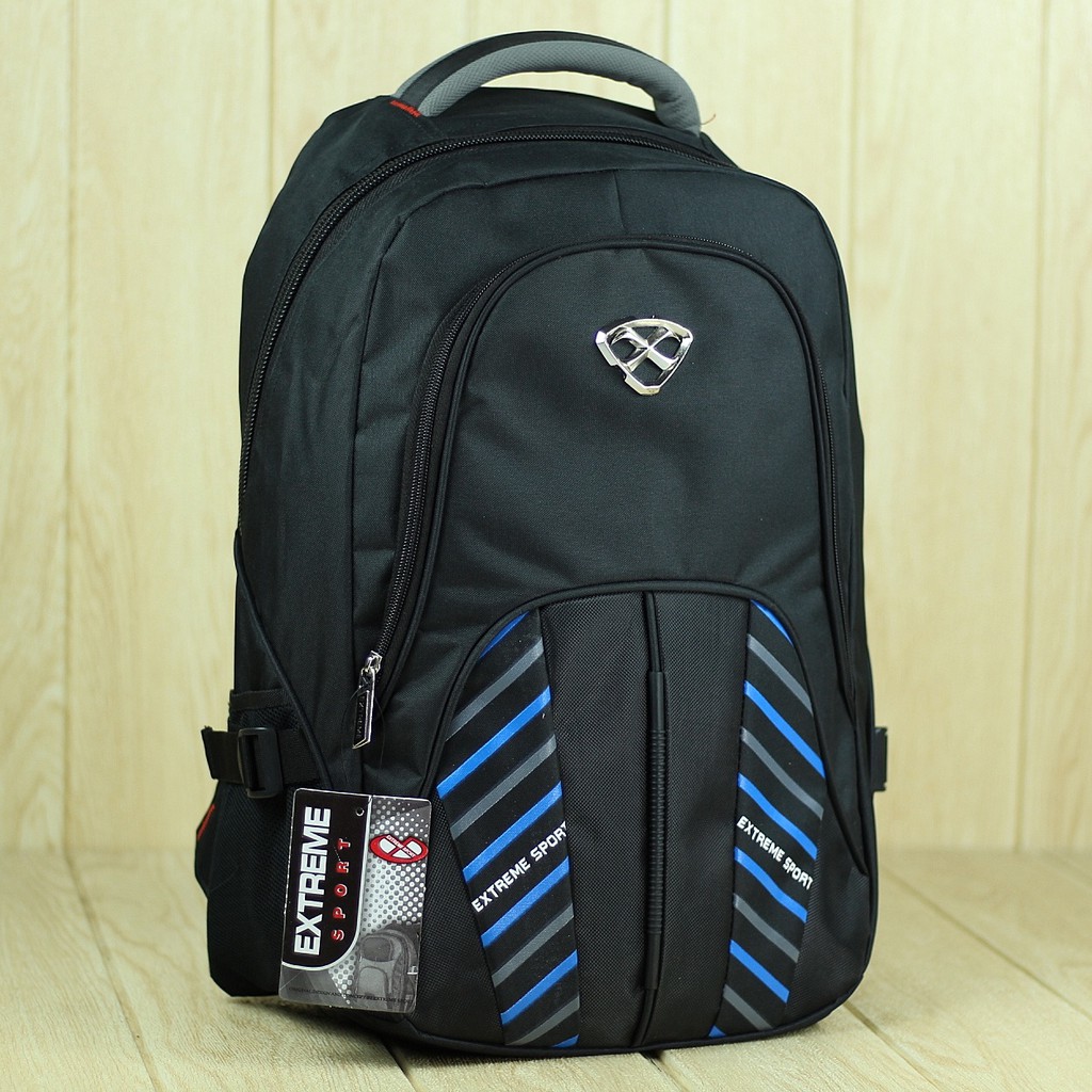 Tas Punggung Pria Keren Ransel Extreme Palazo Hitam Biru Tas Kerja Distro Tebal Kuliah