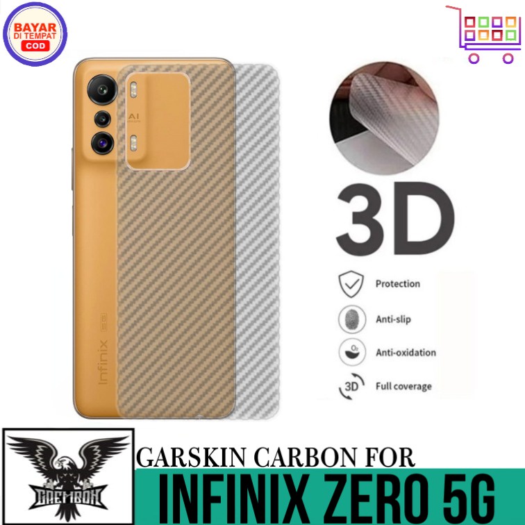 Promo Garskin Carbon INFINIX ZERO 5G Anti Gores Belakang Handphone Anti Lengket Bekas Lem