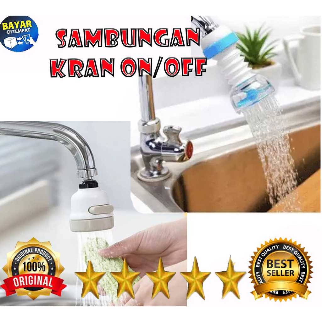 [BISA COD] SAMBUNGAN KRAN AIR FLEXIBLE / SARINGAN KRAN AIR FILTER ON OFF ANTI SPLASH SHOWER