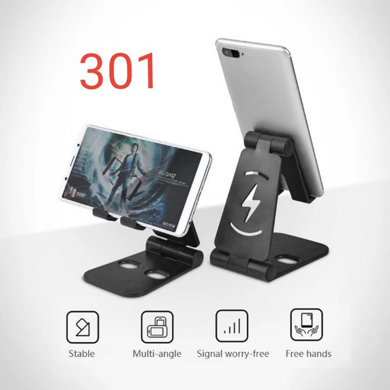 Holder Tab Tablet Handphone Smartphone HP Stand Standing meja dudukan Lipat 2in1 phone Fashion