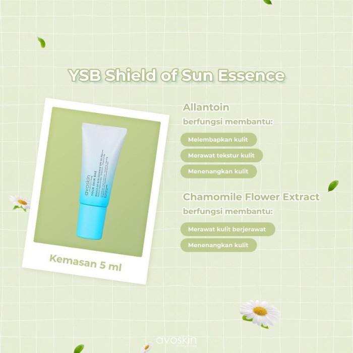 Avoskin YSB Shield of Sun Essence SPF 50 PA++++ 30ml