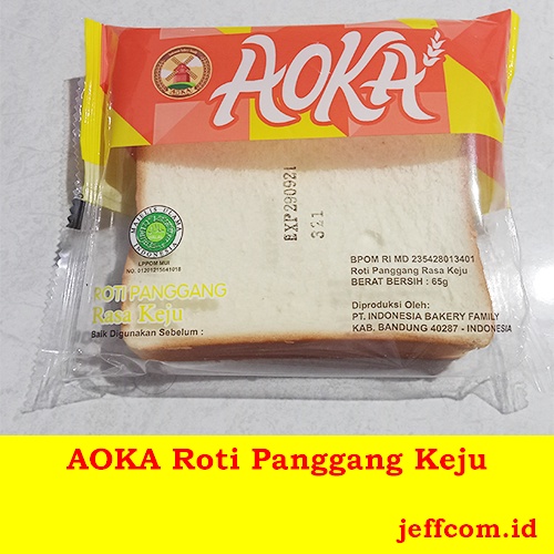 AOKA Roti Panggang Cokelat, Keju, Vanila, Durian, Stroberi, Blueberry-Keju