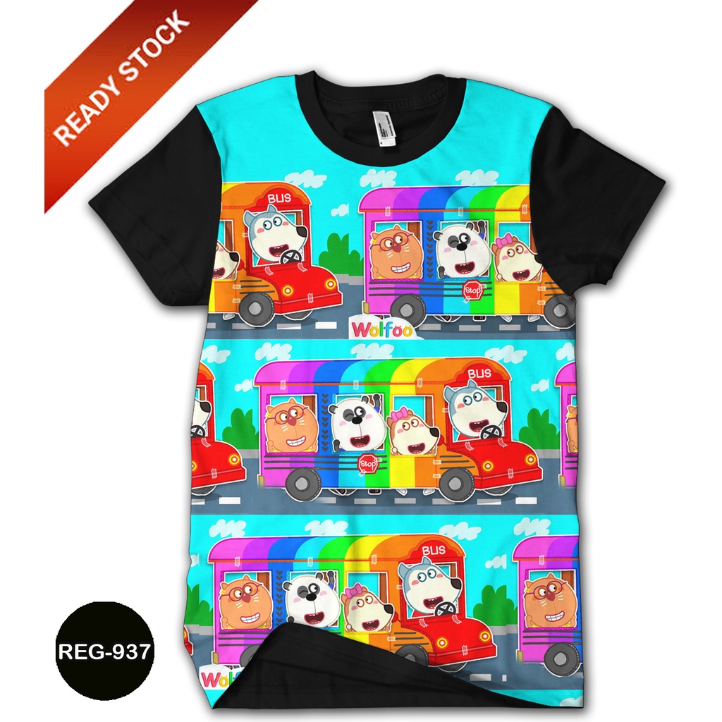 Kaos Wolfoo Baju Anak Wolfoo Printing 3D #REG-937