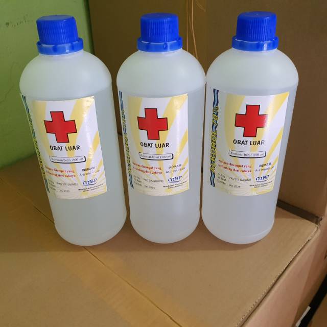 ALKOHOL 70% KEMASAN 1L ALCOHOL 70% BAHAN HAND SANITIZER