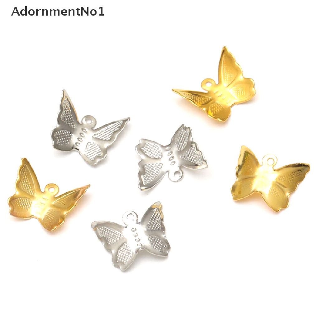 [AdornmentNo1] 100Pcs/Set Metal Butterfly Filigree Wraps Charm DIY Decoration Jewelry Findings [new]