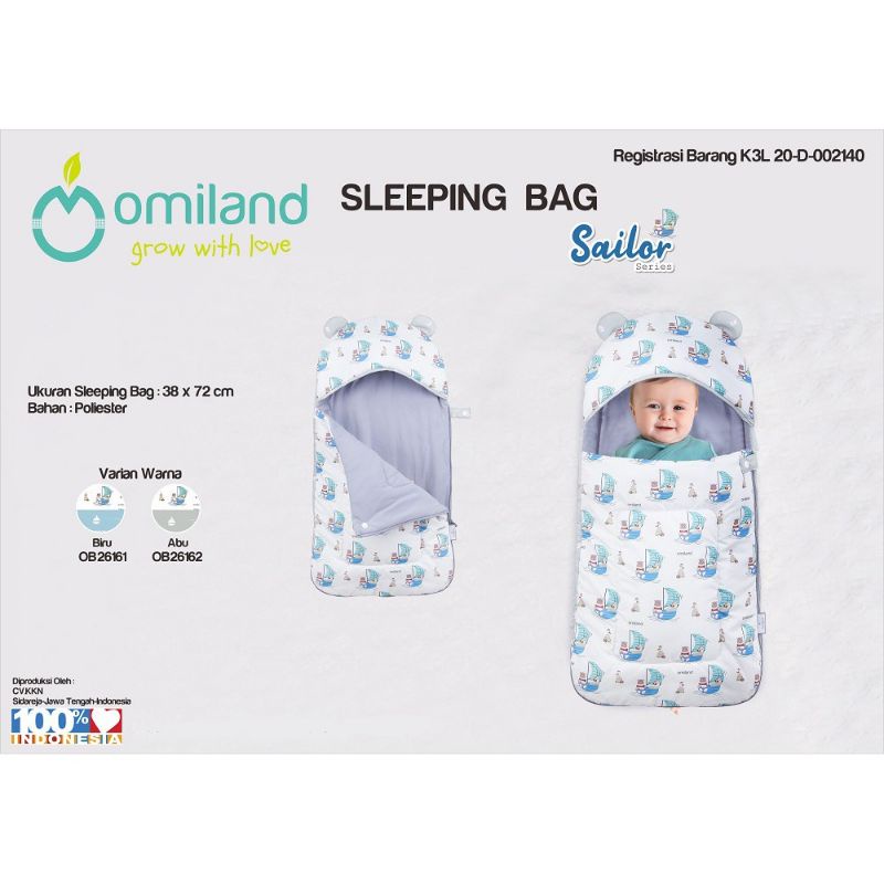 SLEEPING BAG SELIMUT BAYI KASUR BAYI KANTONG TIDUR BAYI OMILAND LUCU