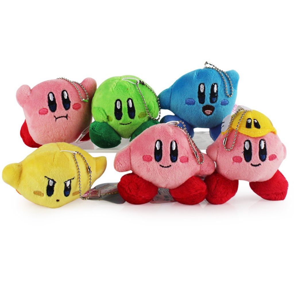 8cm Game Kirby:Star Allies Series Plush Toys Cute Keychain Popopo Small Pendant Dolls Kids 6 Styles