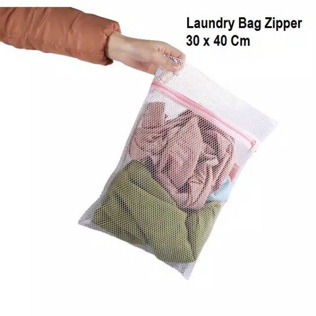 Laundry bag 30x40cm zipper laundry bag kantong plastik cucian