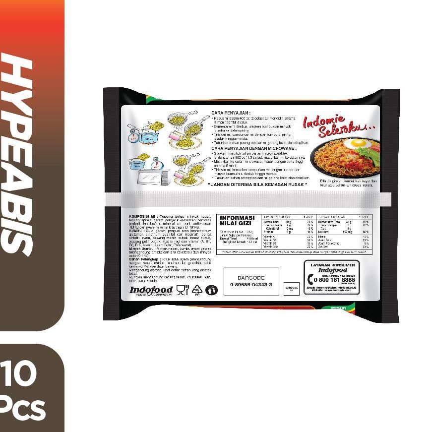 

*TERLARIS* ☊ 10 Pcs - Indomie HypeAbis Ayam Geprek ャ Best Seller!