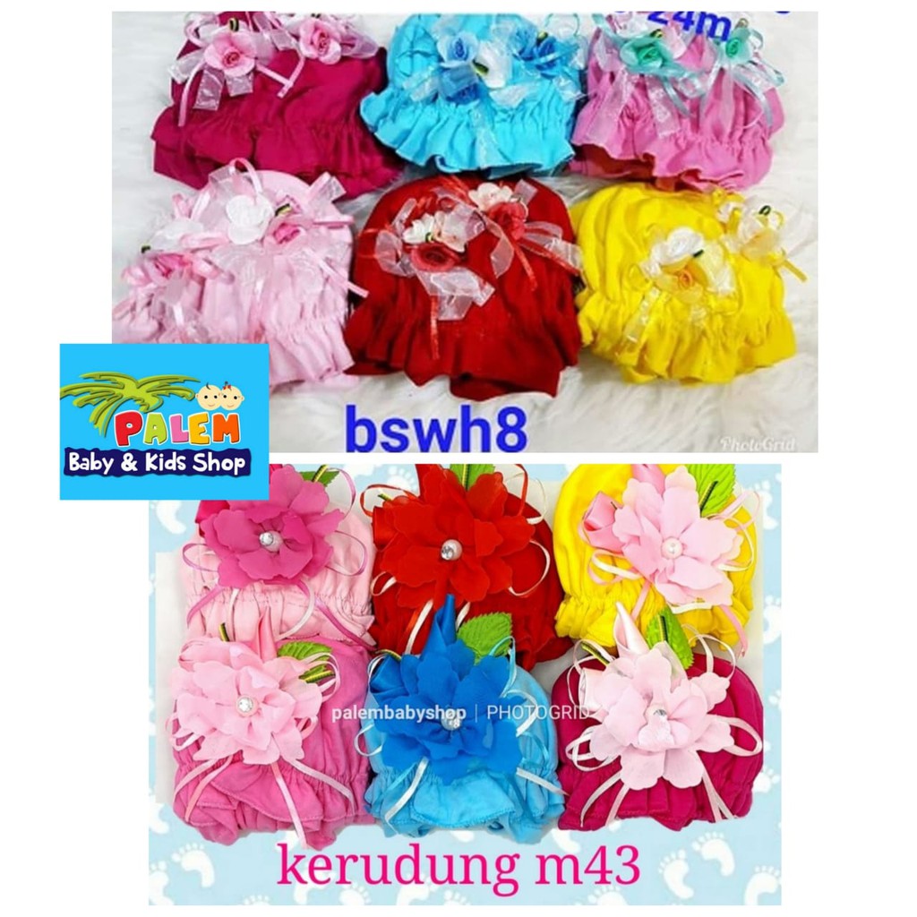 Eeru Baby Kerudung Warna Dengan Motif Yang Menarik Untuk Si Kecil