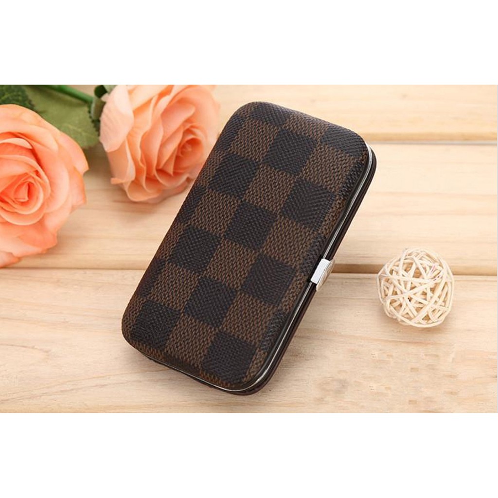 Manicure Set 7 in 1 Motif Damier / Manicure Set Komplit / Gunting Kuku