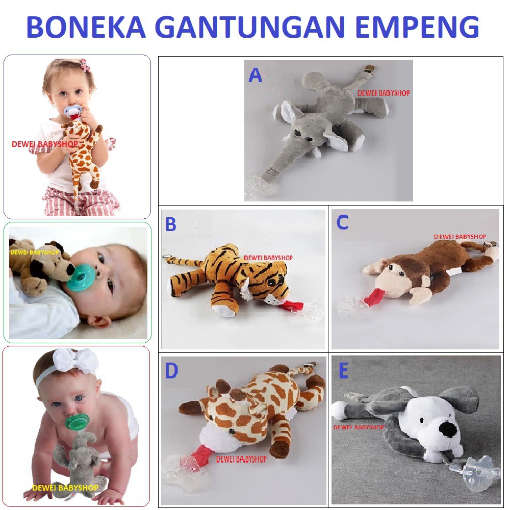  Boneka Gantung  Pengait Empeng Baby Pacifier Hanger Doll 