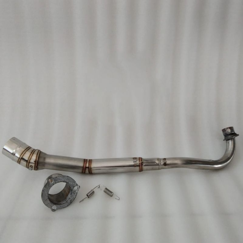 Leher knalpot Supra x 125 Pnp slincer standar original pipa leher supra x 125 + sambungan adaptor D5