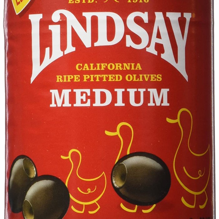 

Kalengbuah- Lindsay Ripe Pitted Olive 170Gr / Buah Zaitun Hitam California 170Gr -Buah-Kaleng.