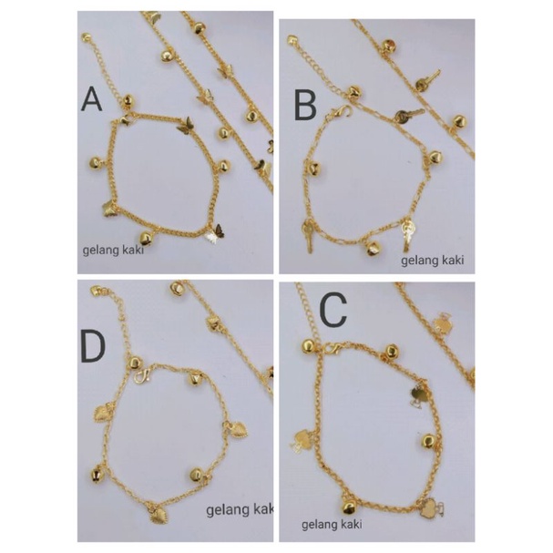 Bsdr271. Gelang kaki xuping wanita dewasa lapis emas