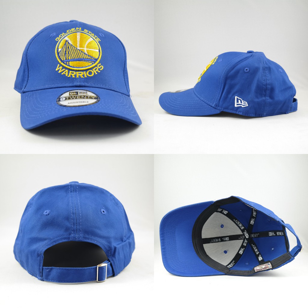 TOPI SNAPBACK MELENGKUNG GOLDEN STATE WARRIORS BIRU