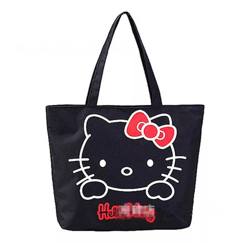 Totebag Sekolah Kuliah Kerja Lucu Murah / Totbag Tootbag Tas Tote Wanita / TOTEBAG HELLO KITTY