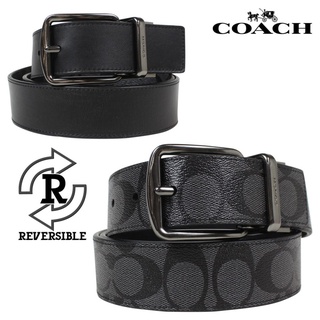 Jual COACH Reversible Belt Signature Leather Black -100% ORIGINAL