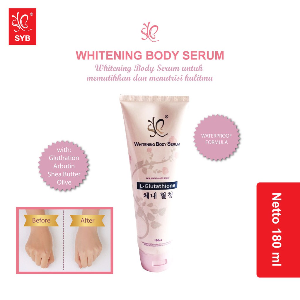 SYB Whitening Body Serum 180ml  Body Loyion  Pemutih Badan  BPOM (Victoria)