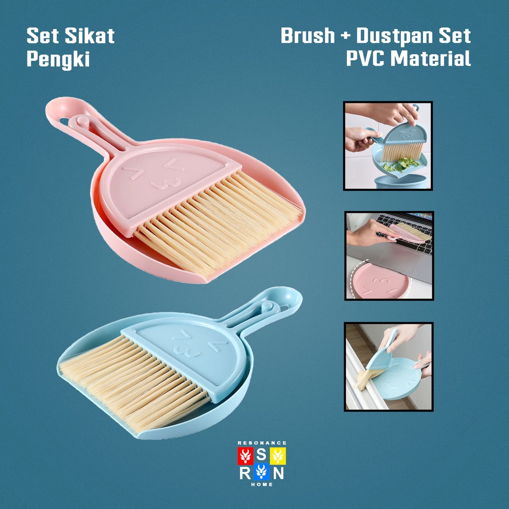 Set Sikat Pengki WARNA / Cleaning Brush + Dustpan Resonance Home