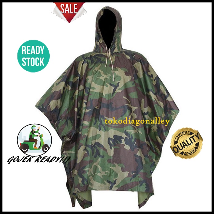 Jas Hujan Army Doreng Motif Tentara Kamuflase Camouflage Ponco