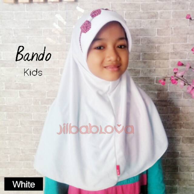 PROMO GROSIR JILBAB HIJAB KHIMAR KERUDUNG BERGO ANAK KIDS SEKOLAH JOKAM  SIZE S KAIN KAOS  BANDO 354
