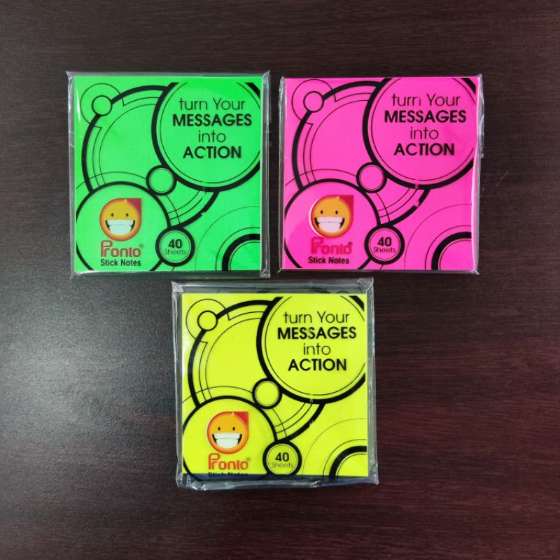 

Pronto Sticknotes Fluorescent (75 X 75 mm)