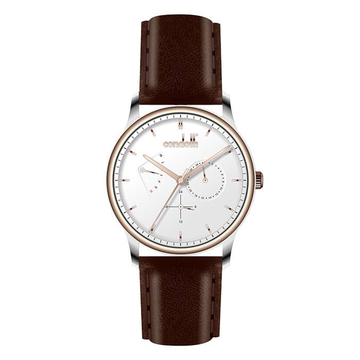 Condotti CN2082-SRG02-L26 COMPATTO - Jam Tangan Pria - Kulit Coklat