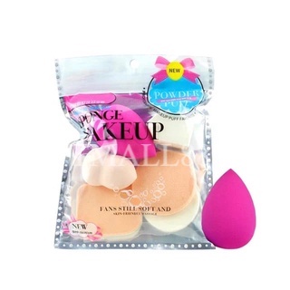 ♥TMALL88♥ Beauty Blender Sponge Bedak Isi 6 Pcs Powder Puff Foundation Makeup Kemasan Plastik Import Tmall88 H88