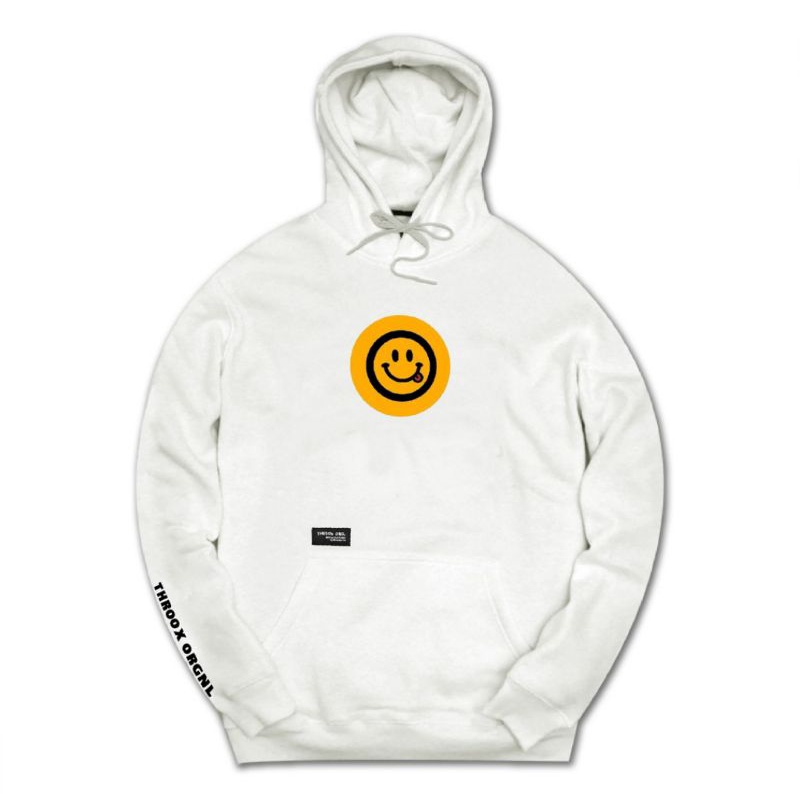 THROOX - Hoodie | Sweater Jaket Putih Rodry White || Hoodie Throox