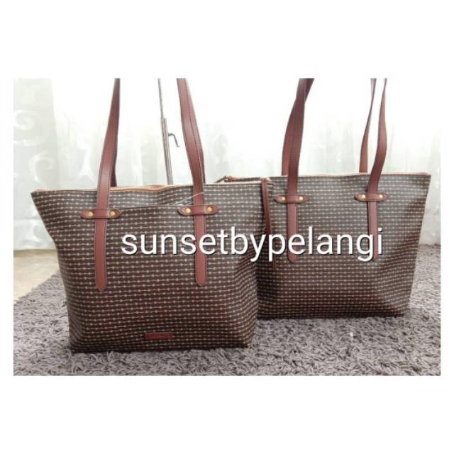 Tas Fossil Felicity Tote Multi Brown