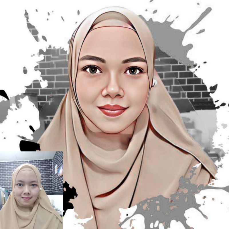 Cetak foto bingkai media kayu ukuran besar 47x31 | Foto custom editing animasi | Hiasan dinding requ