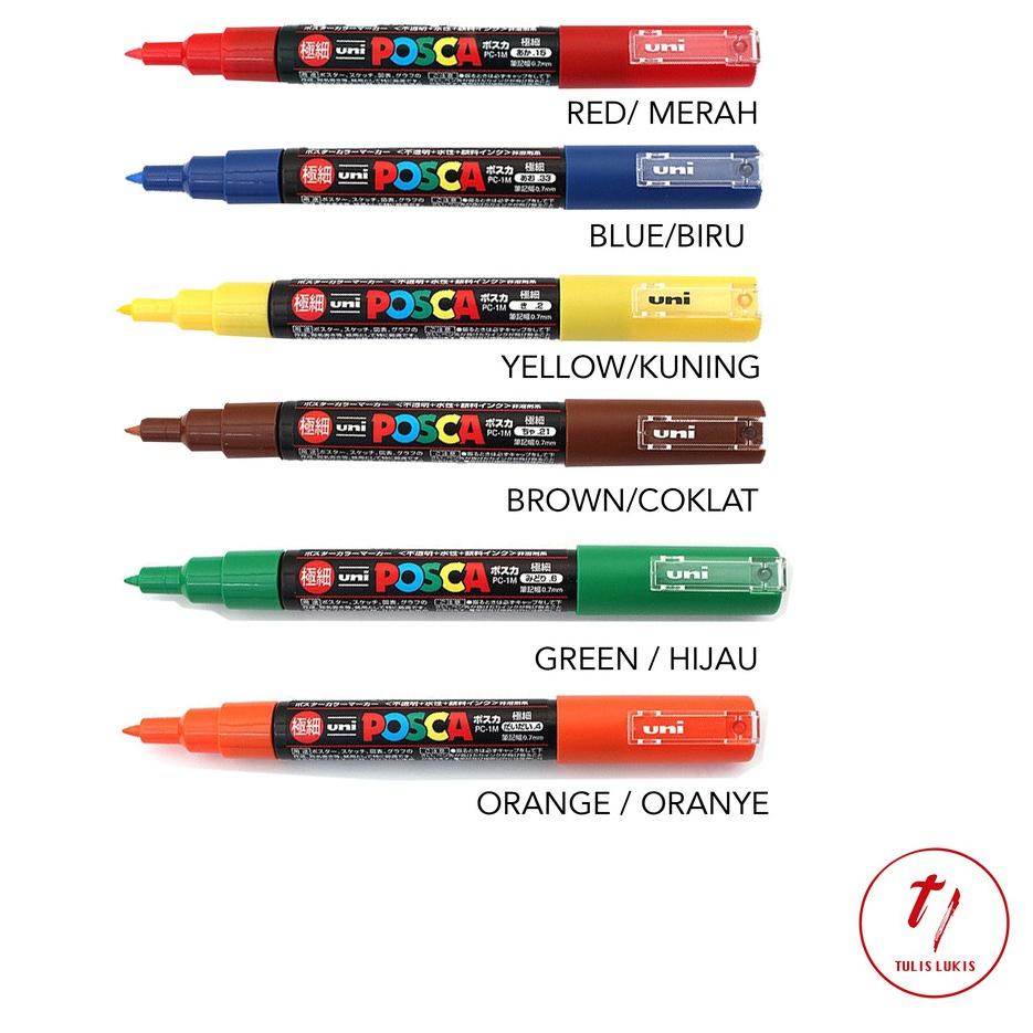 

[5] SPIDOL UNI POSCA MARKER PC - 1M (EXTRA FINE POINT) TIP 0.7mm 715EHRD