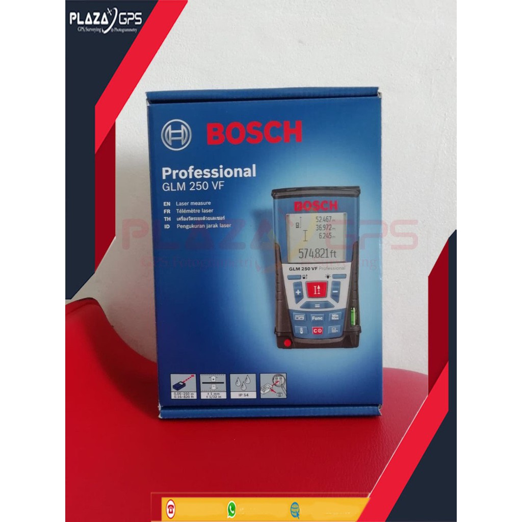 Meteran Laser Digital Bosch GLM 250 VF