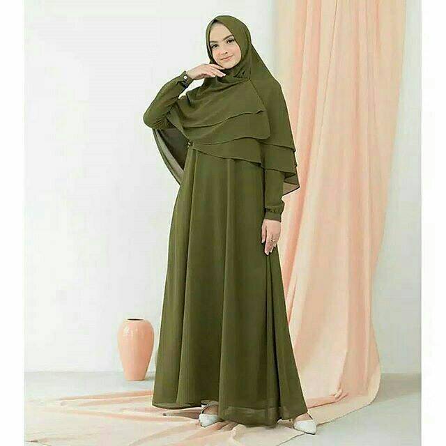 Wardah syari ( gamis + hijab) busui bs cod