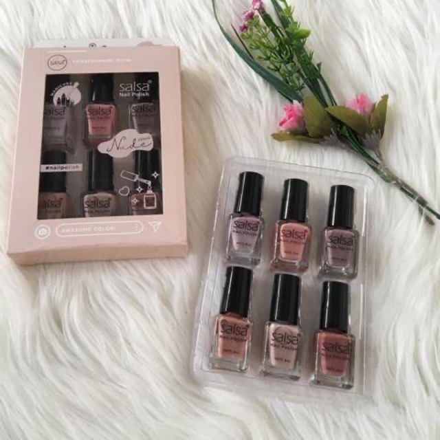 `ღ´ PHINKL `ღ´ (Isi 6) ░s░a░l░s░a░ Salsa kutek set box warna nude kulit natural