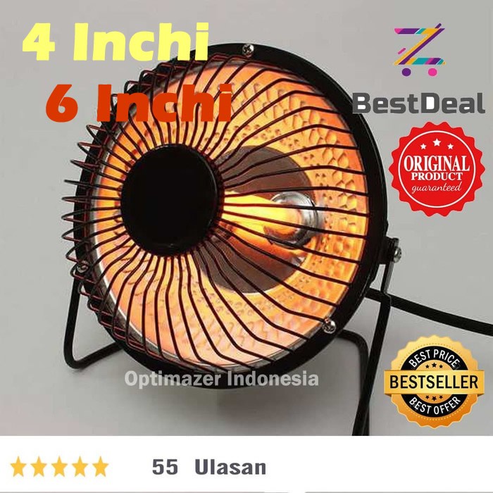 Compact Room Heater Pemanas Ruangan Penghangat Kamar Pet Listrik Portable 200W 300W 4 6 in