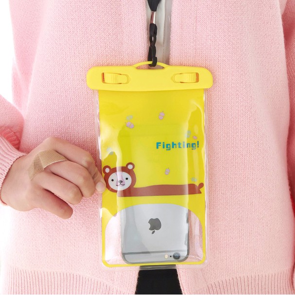 (COD) tempat hp waterproof karakter cartoon waterproof bag touch screen mx2165