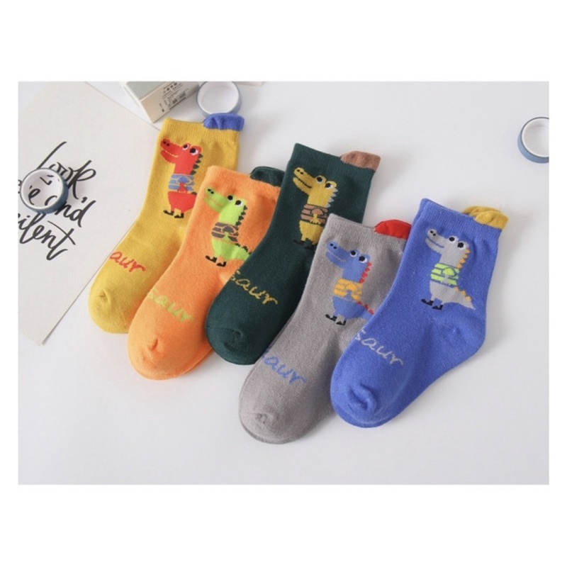 Kaos Kaki Motif Dino Dinosaurus Anak Laki Laki / Boy Kid Socks