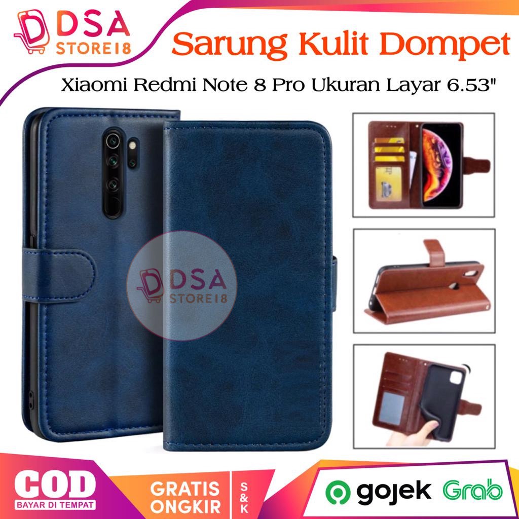 Case Redmi Note 8 Pro / Casing Redmi Note 8 Pro / Leather Case Flip Cover Wallet Dompet Hp Casing Ku