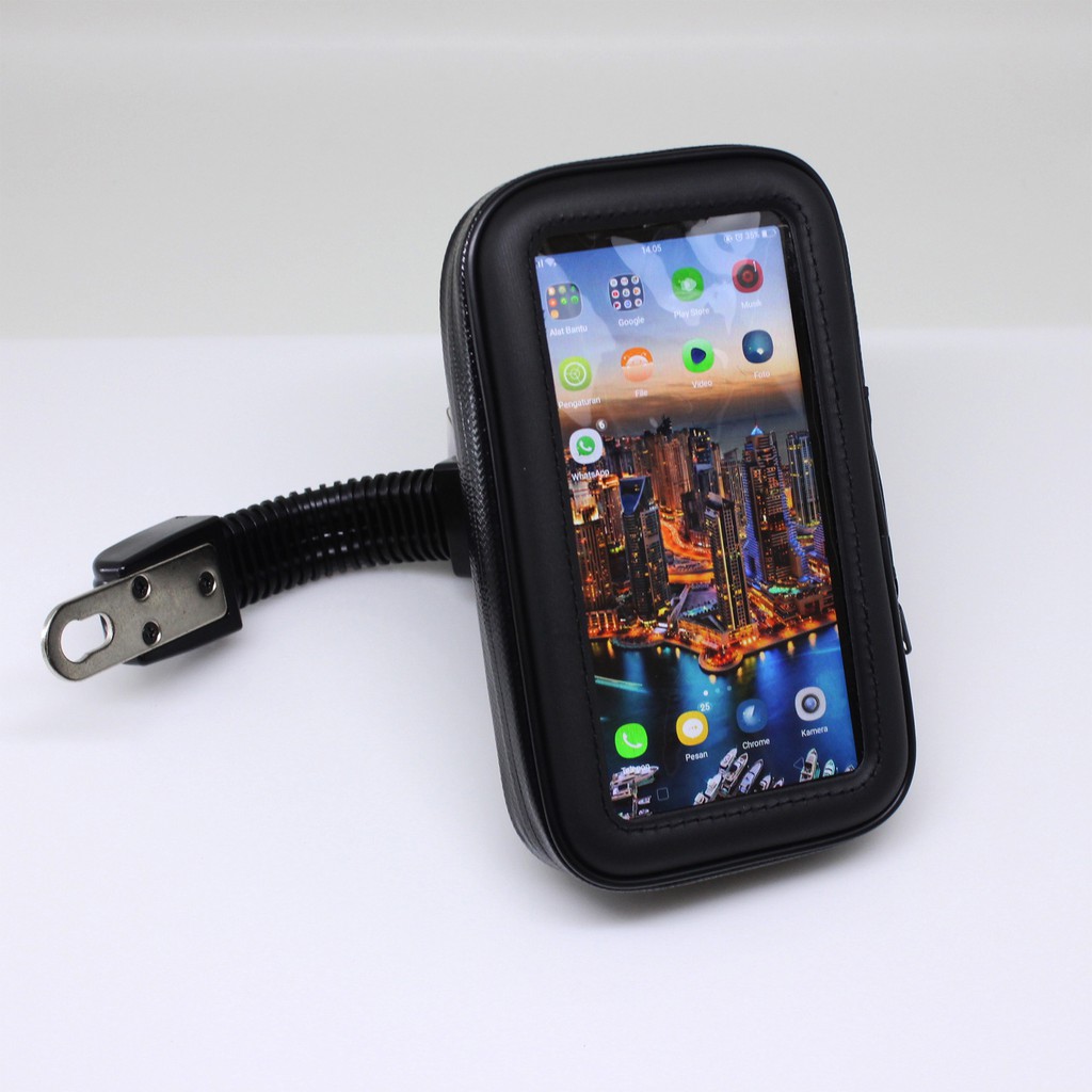 CaseSeller - Holder Motor Waterproof Holder Handphone Anti Air Spion 5.5 Inch Reseleting Waterproof