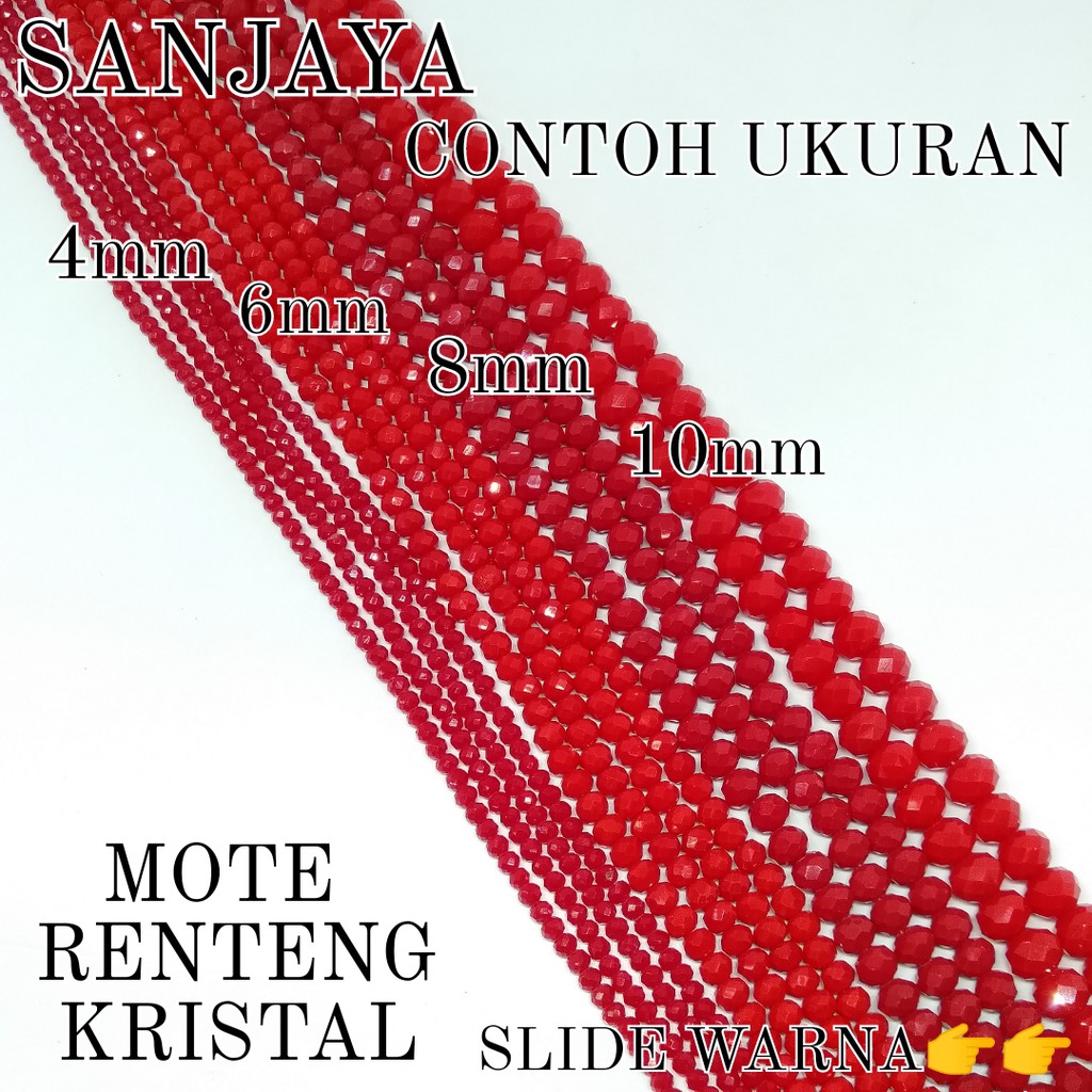 (PART 1) MANIK KRISTAL BAKPAU CEKO 8MM / MANIK BAKPAU / MANIK GEPENG / MANIK KRISTAL / MOTE RENTENG KRISTAL 8MM