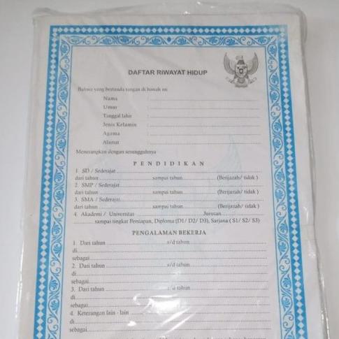 

Ready...Ready...Ready...] 1pack lamaran Daftar Kerja 100lbr Form Riwayat isi Curiculum Hidup unt