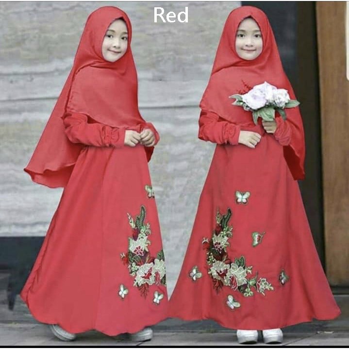 HOPYLOVY - Gamis Anak Bahan Jersey Umur 6 - 8 Tahun Sativa