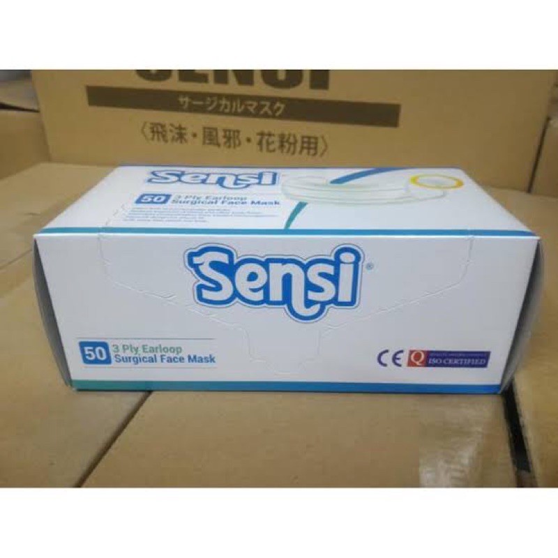 MASKER SENSI MEDIS 50PCS 3PLY ORIGINAL (GREEN)