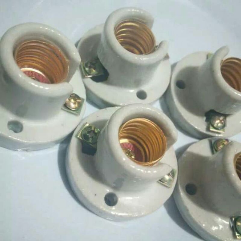 Hasna Mall - Fitting Keramik E12 Bahan Porseline Keramik Berkualitas